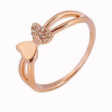 Anillo de joyería de moda de París Anillo de acero inoxidable 18 k Anillos de mariposa